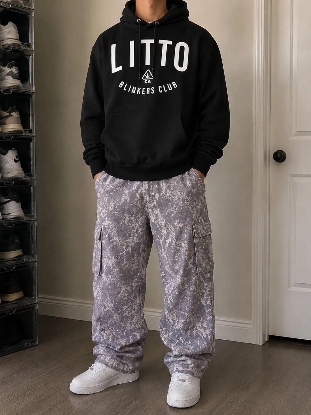 Blinkers Club Black Graphic Hoodie